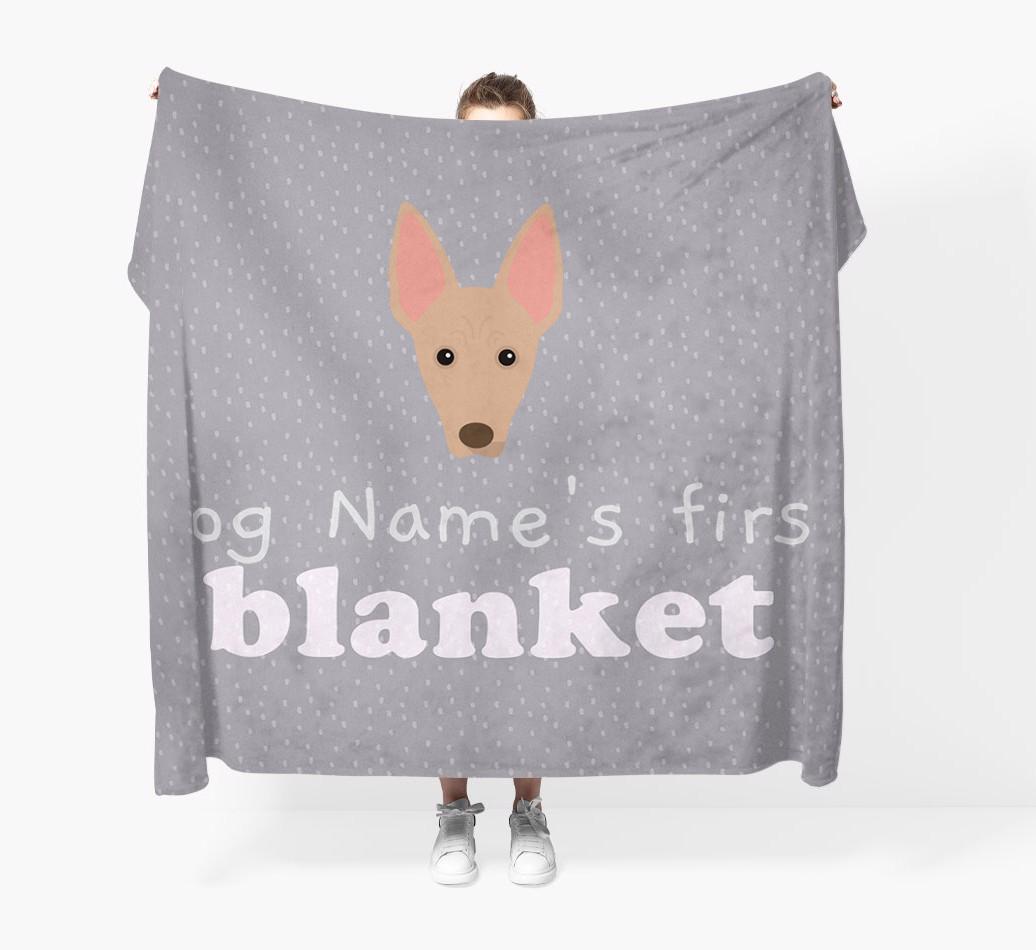 'Dog's First Blanket' - Personalised {breedFullName} Throw Blanket