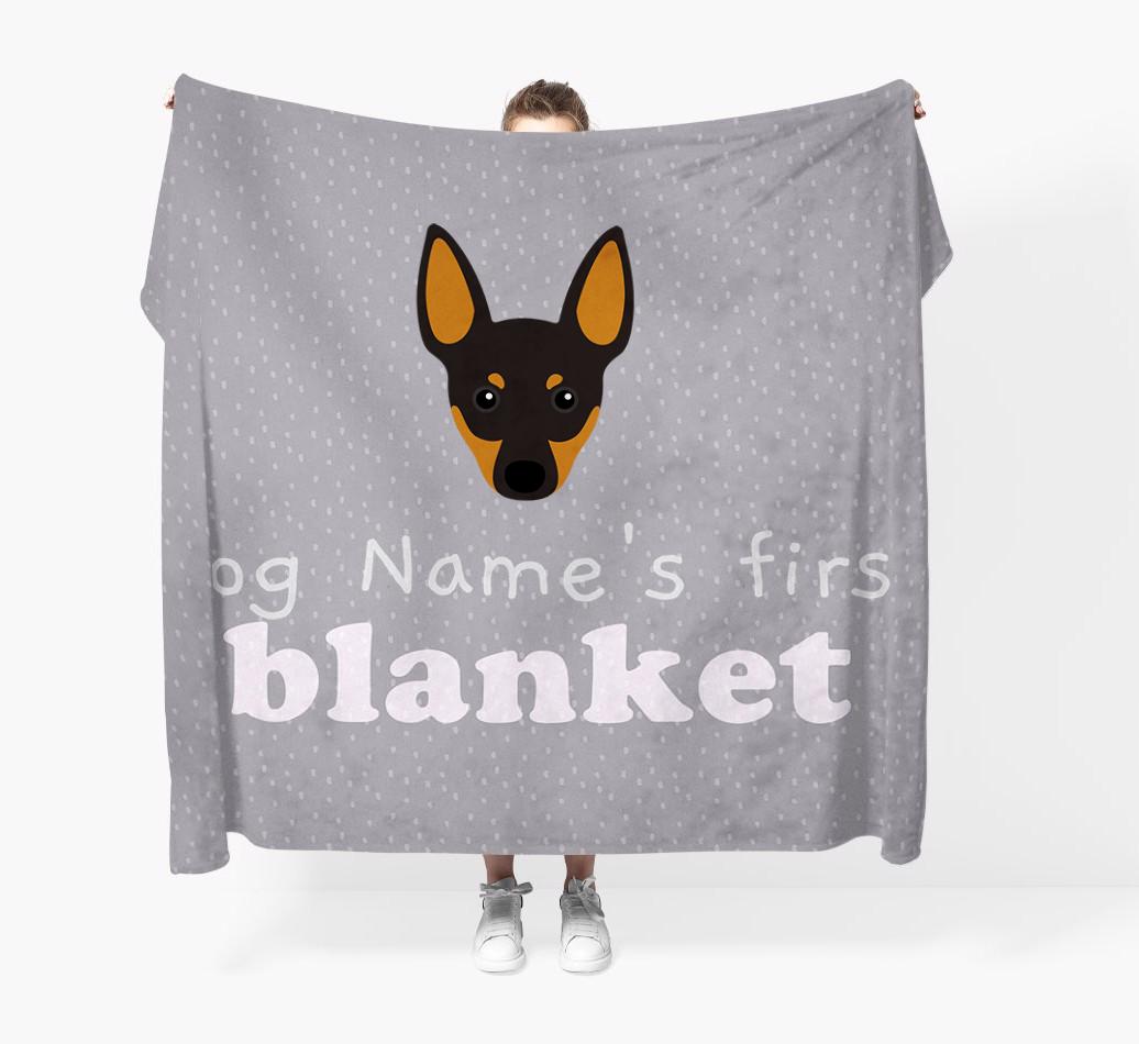 'Dog's First Blanket' - Personalised {breedFullName} Throw Blanket