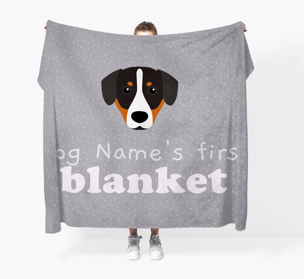 'Dog's First Blanket' - Personalised {breedFullName} Throw Blanket