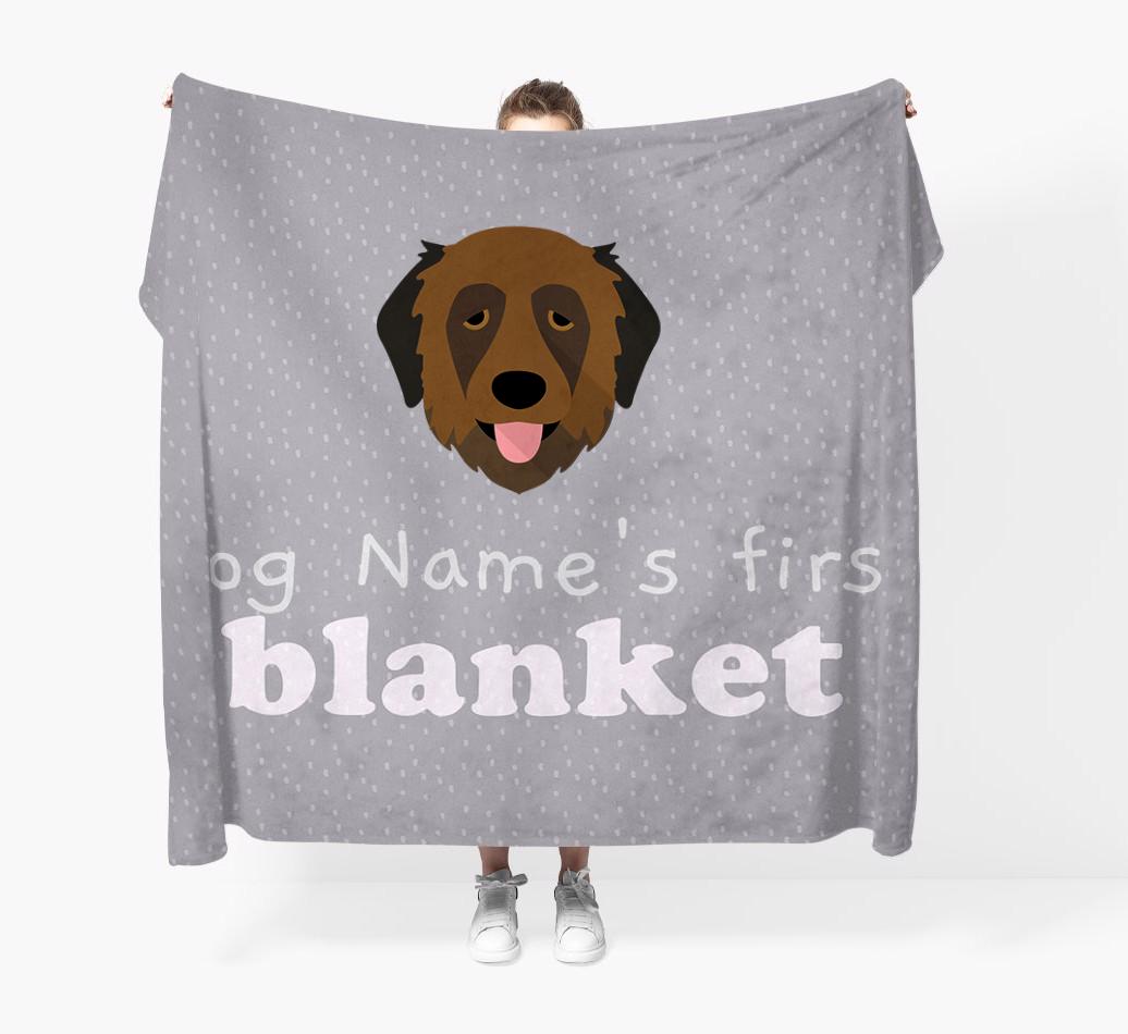 'Dog's First Blanket' - Personalised {breedFullName} Throw Blanket