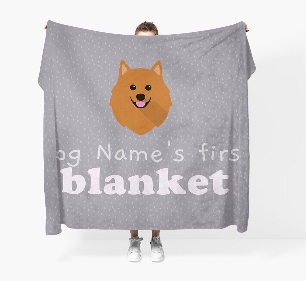'Dog's First Blanket' - Personalised {breedFullName} Throw Blanket