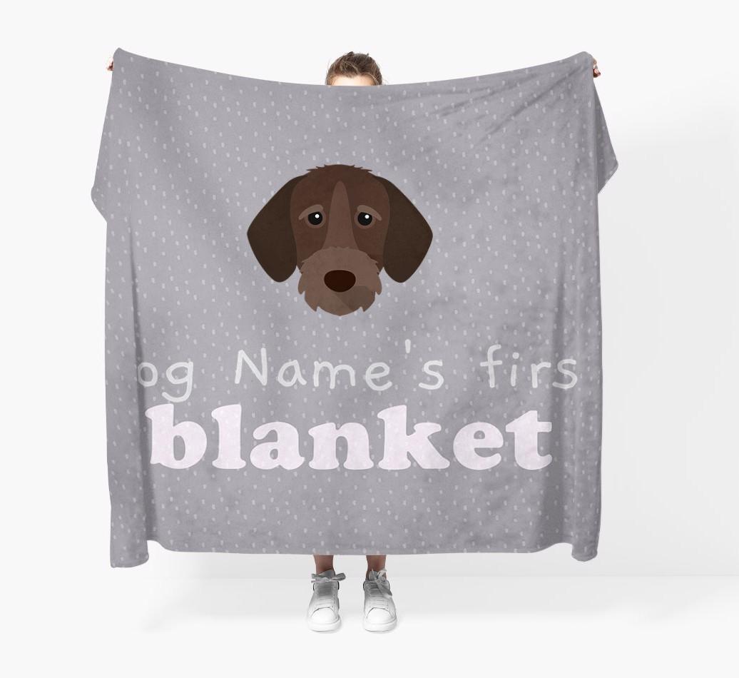 'Dog's First Blanket' - Personalised {breedFullName} Throw Blanket