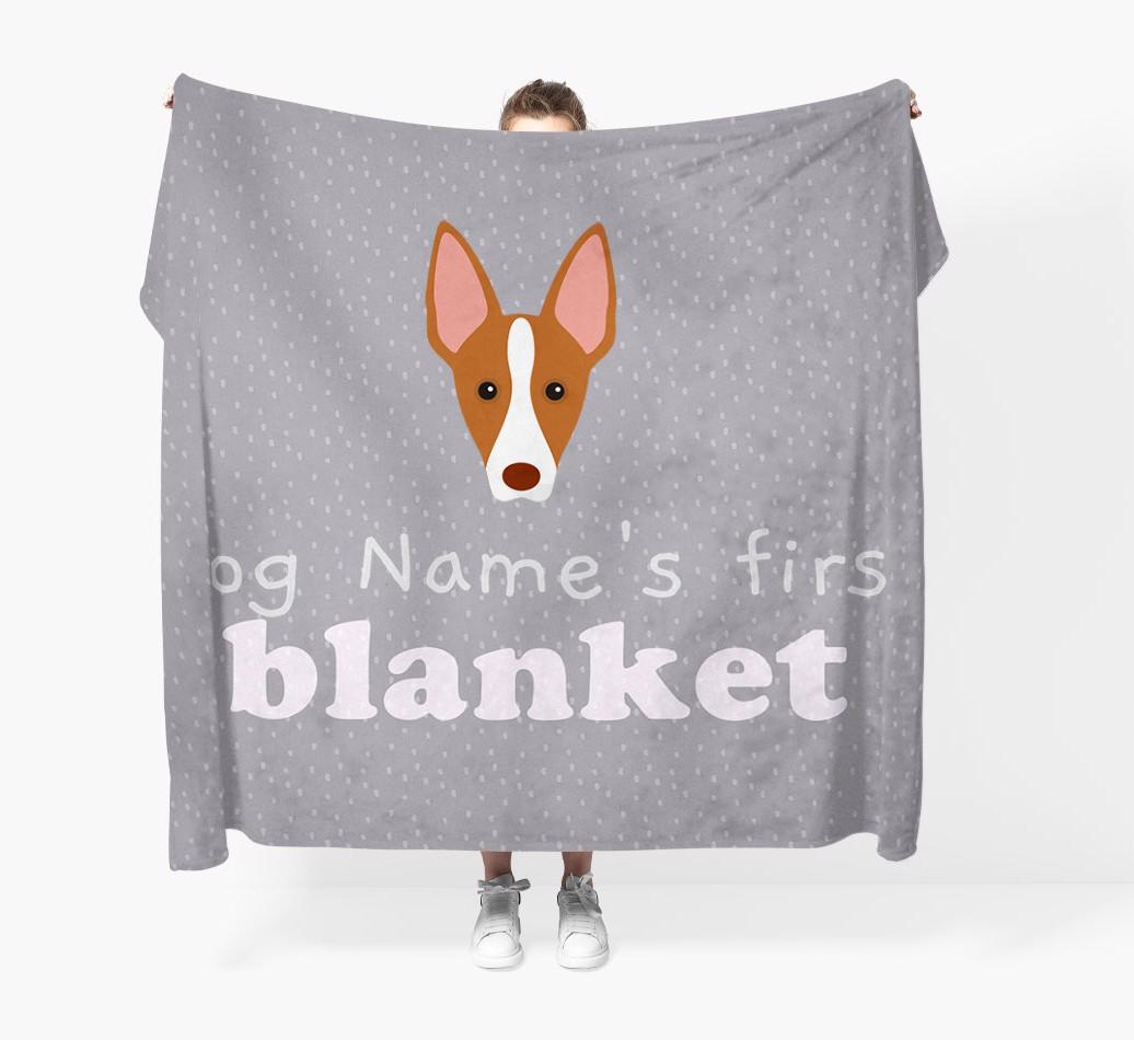 'Dog's First Blanket' - Personalised {breedFullName} Throw Blanket