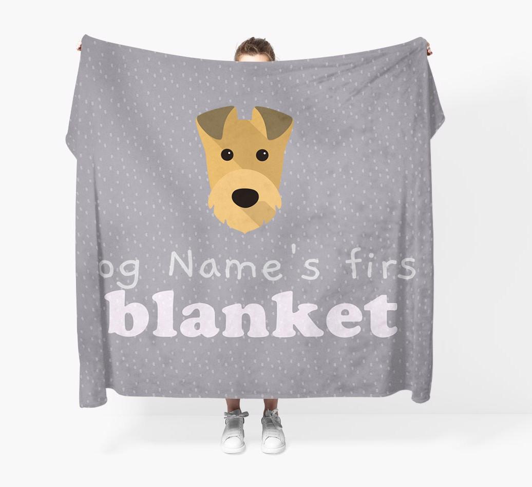 'Dog's First Blanket' - Personalised {breedFullName} Throw Blanket