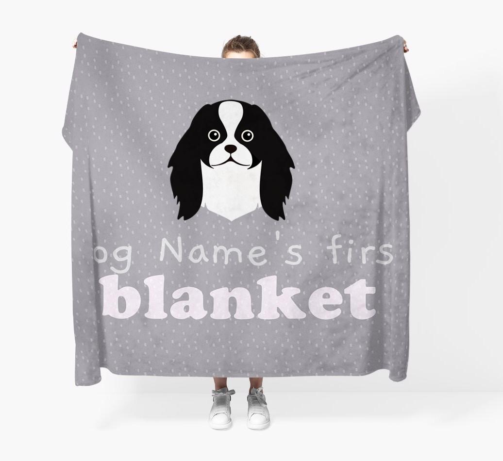 'Dog's First Blanket' - Personalised {breedFullName} Throw Blanket