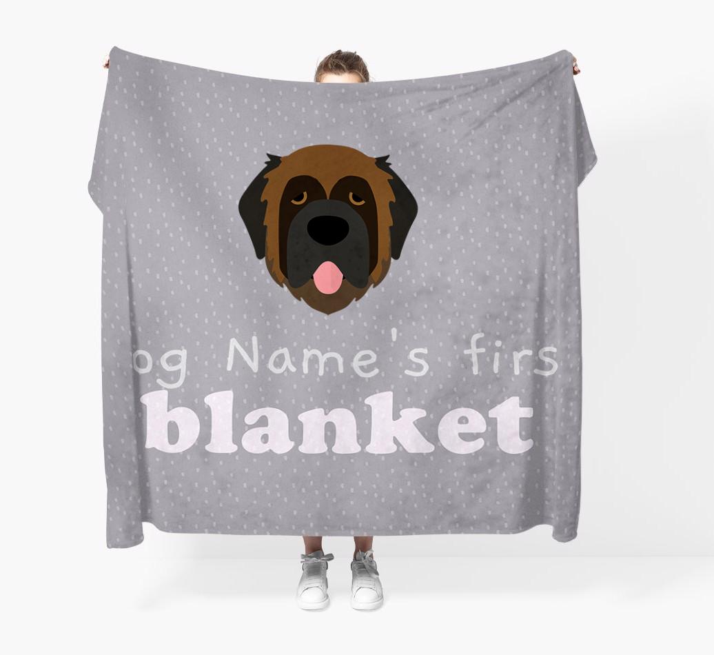 'Dog's First Blanket' - Personalised {breedFullName} Throw Blanket