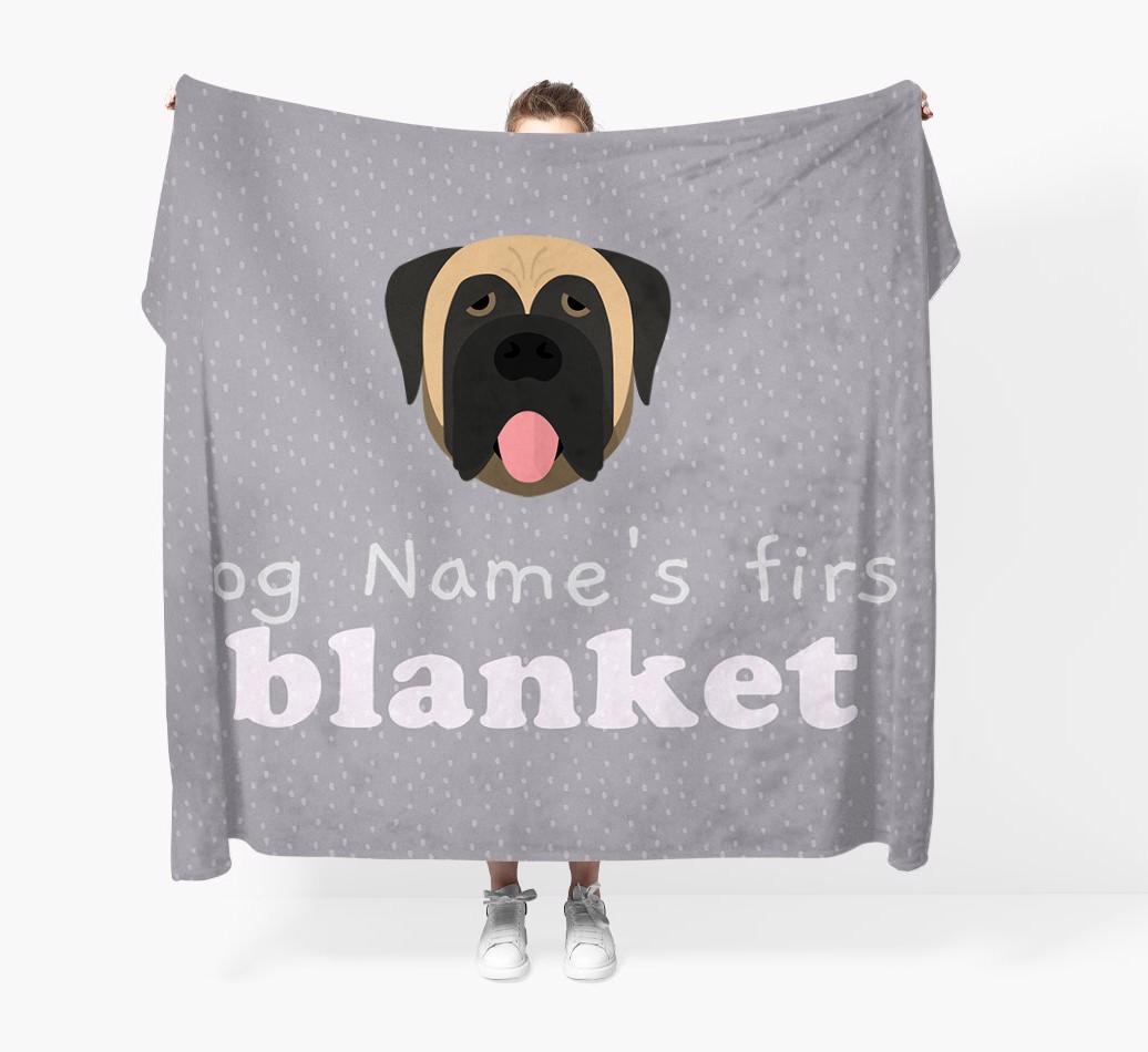 'Dog's First Blanket' - Personalised {breedFullName} Throw Blanket