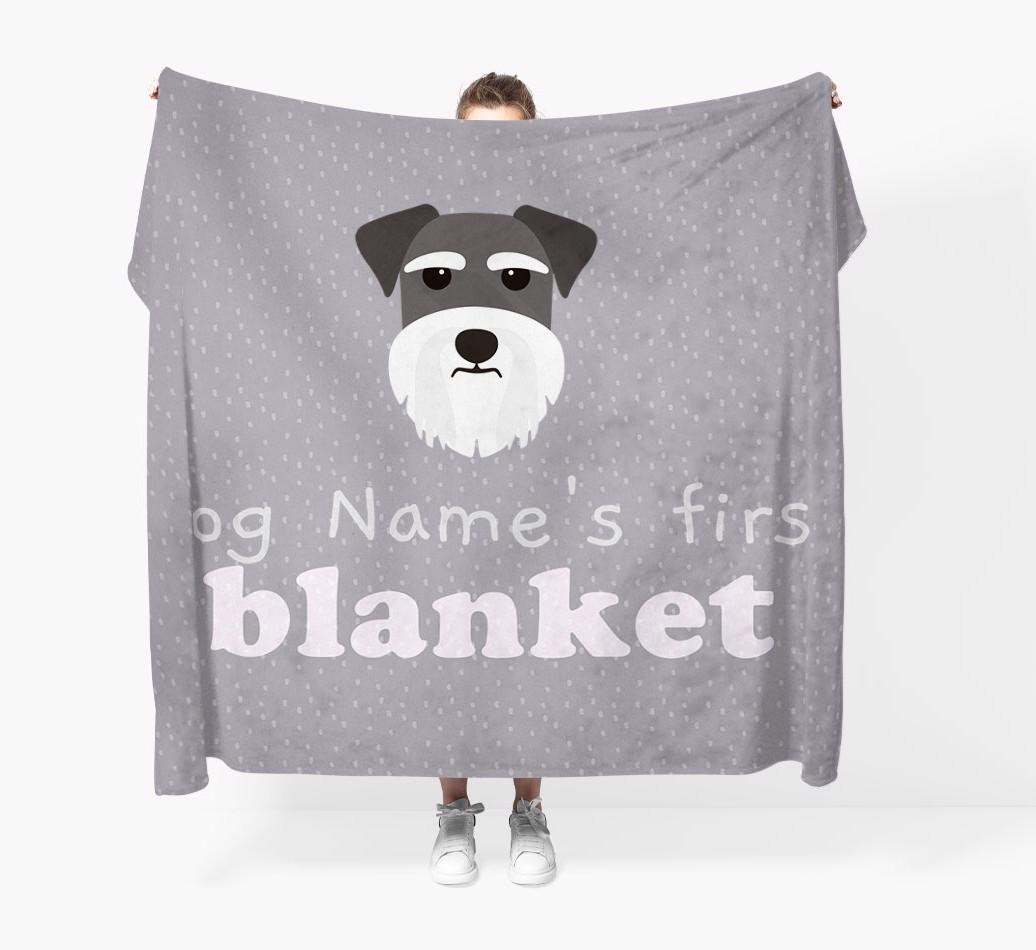 'Dog's First Blanket' - Personalised {breedFullName} Throw Blanket