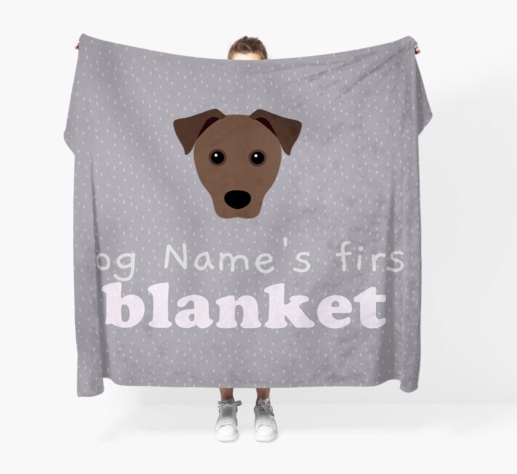 'Dog's First Blanket' - Personalised {breedFullName} Throw Blanket