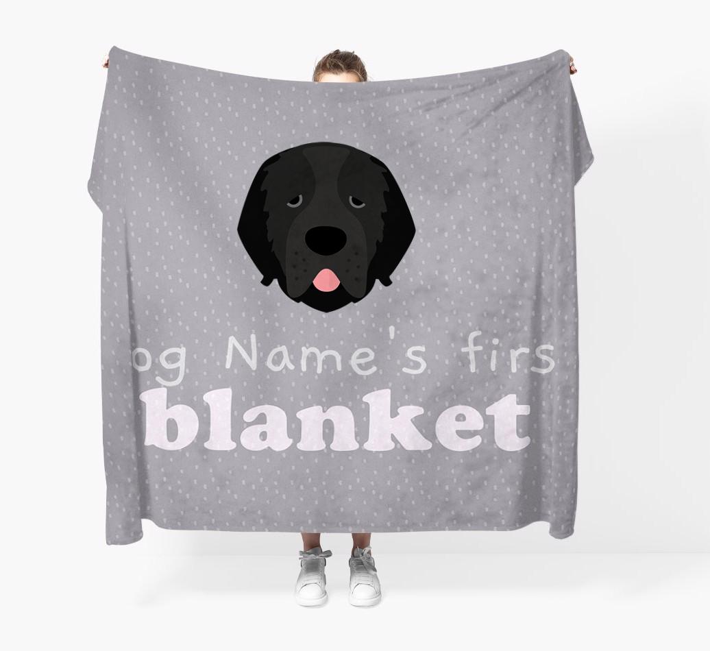 'Dog's First Blanket' - Personalised {breedFullName} Throw Blanket