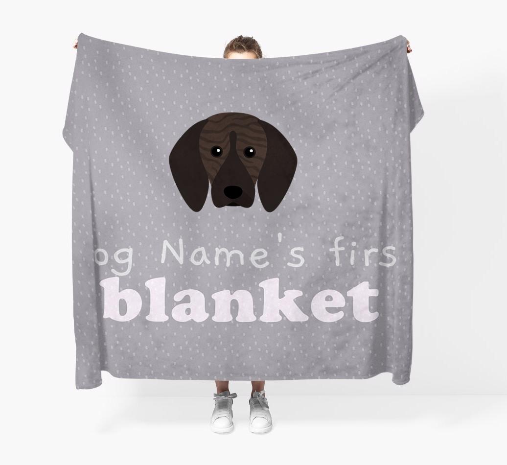 'Dog's First Blanket' - Personalised {breedFullName} Throw Blanket