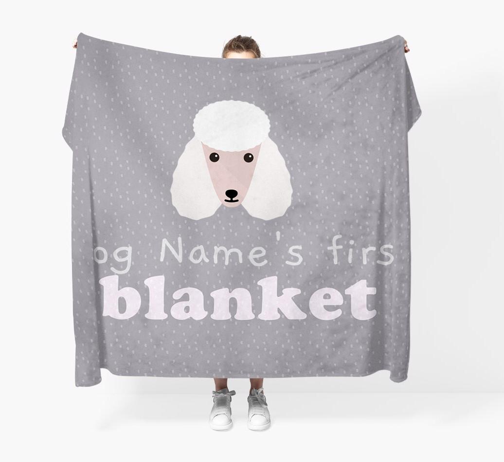 'Dog's First Blanket' - Personalised {breedFullName} Throw Blanket