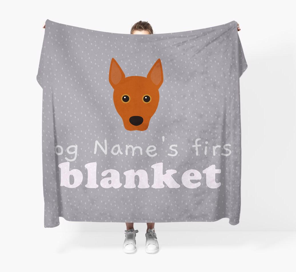 'Dog's First Blanket' - Personalised {breedFullName} Throw Blanket