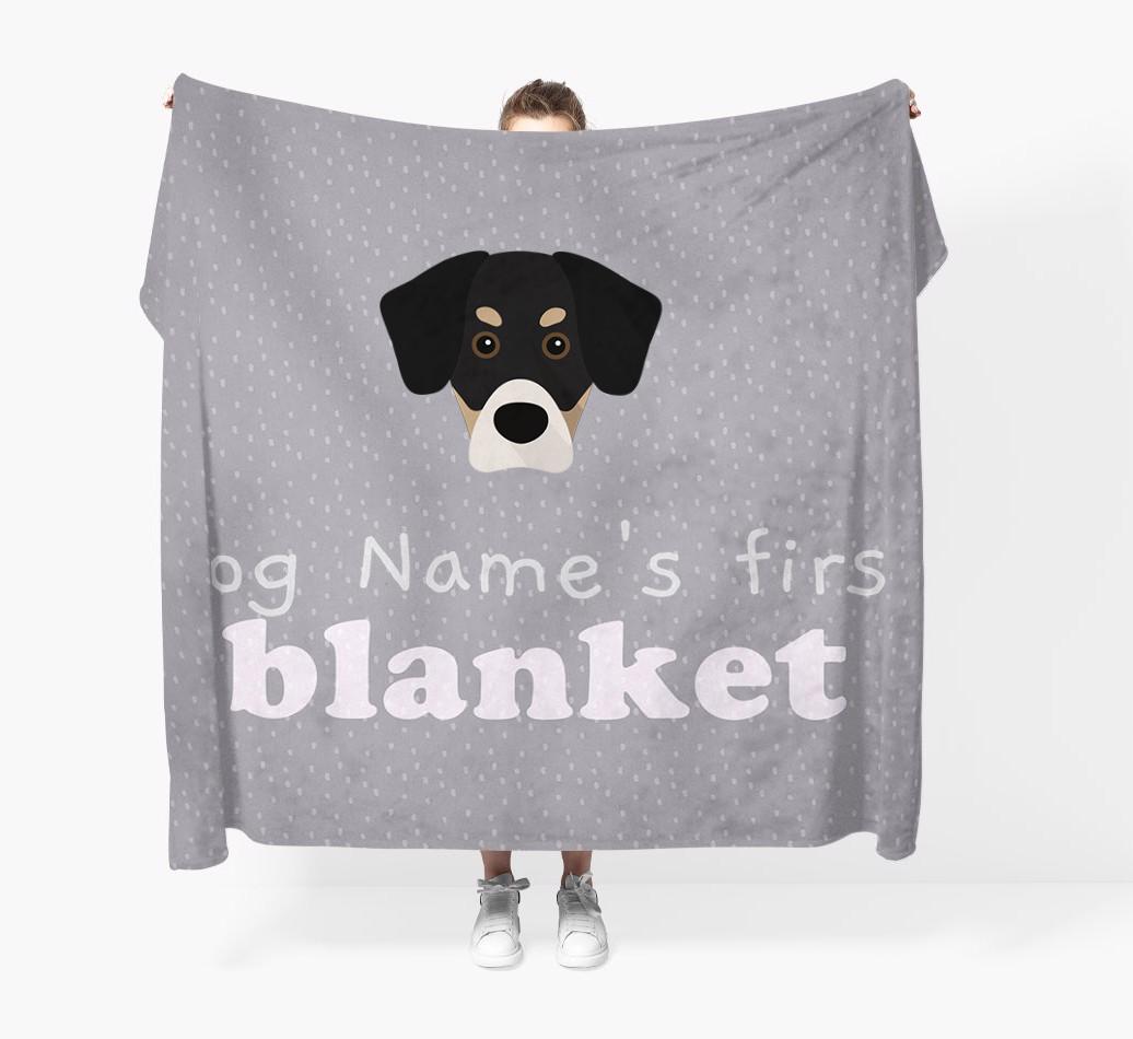 'Dog's First Blanket' - Personalised {breedFullName} Throw Blanket
