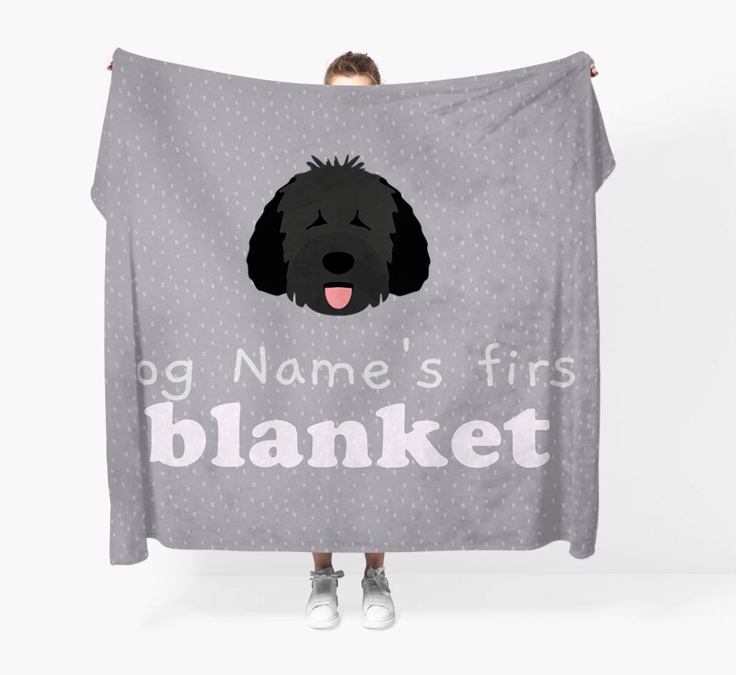'Dog's First Blanket' - Personalised {breedFullName} Throw Blanket