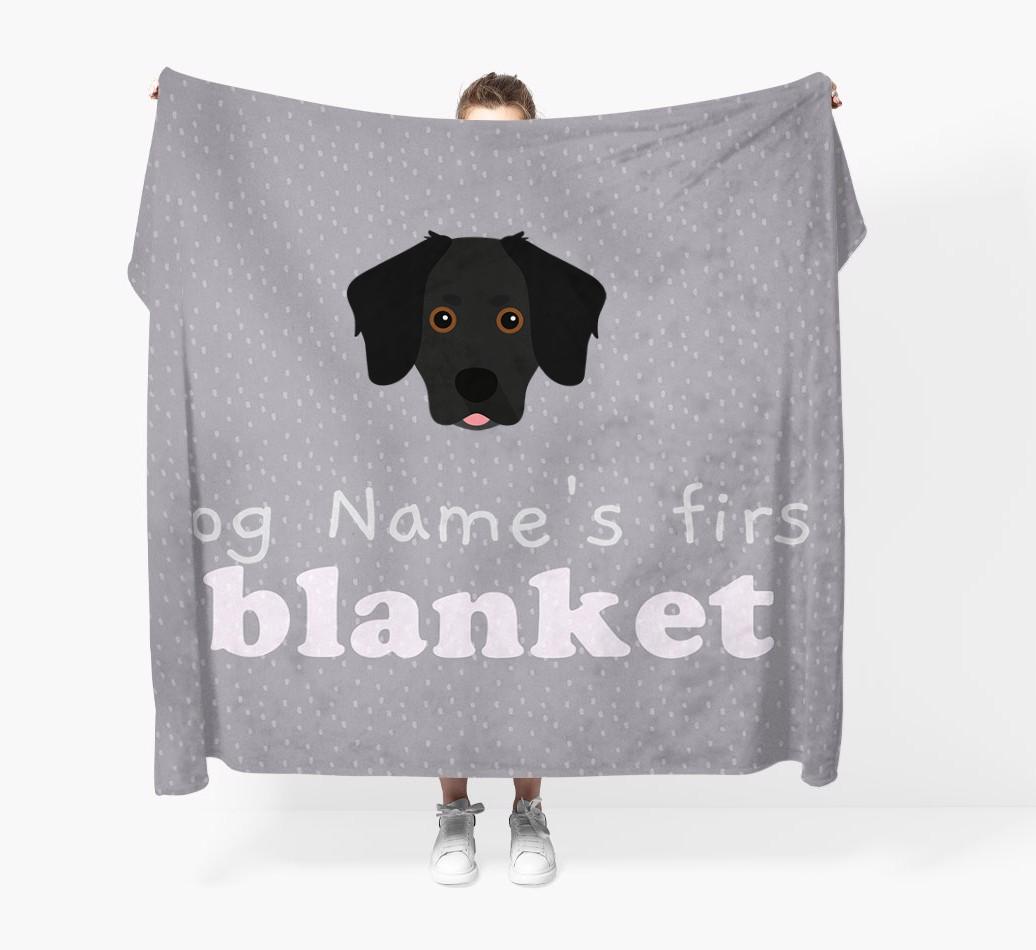 'Dog's First Blanket' - Personalised {breedFullName} Throw Blanket