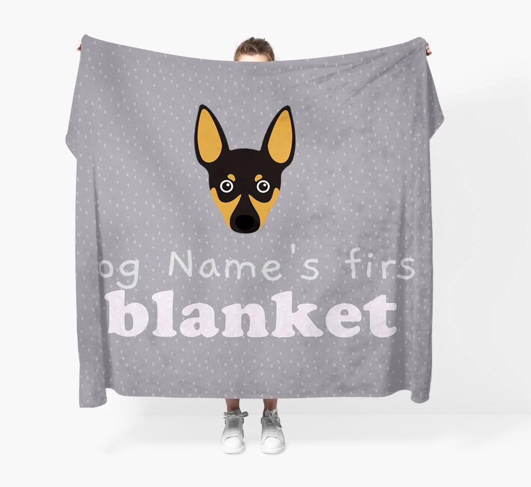 'Dog's First Blanket' - Personalised {breedFullName} Throw Blanket