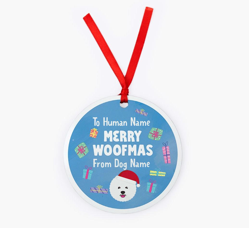 Merry Woofmas: {breedFullName} Christmas Decoration