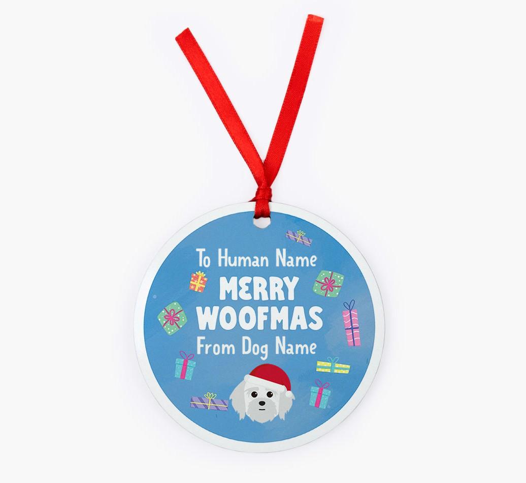 Merry Woofmas: {breedFullName} Christmas Decoration