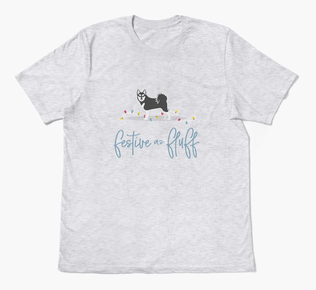 'Festive As Fluff' - Personalized {breedFullName} Adult T-Shirt