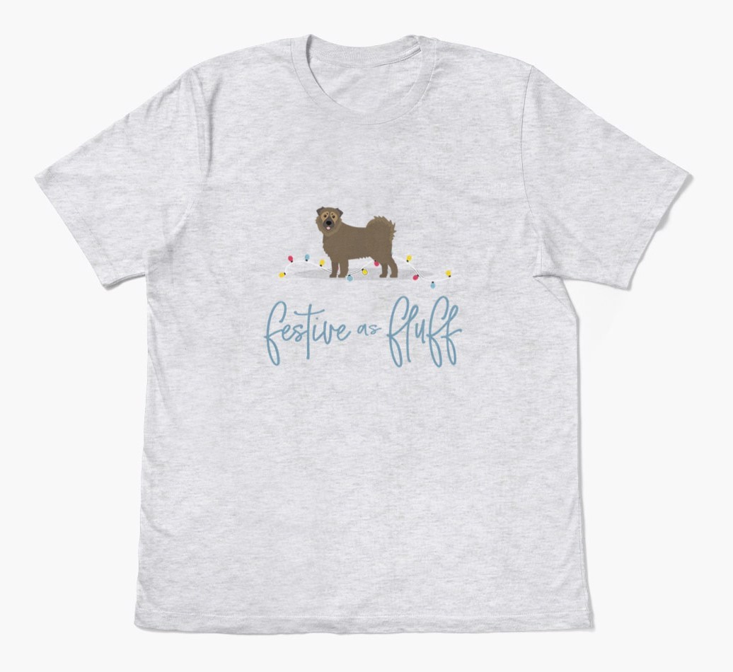 'Festive As Fluff' - Personalised {breedFullName} Adult T-Shirt