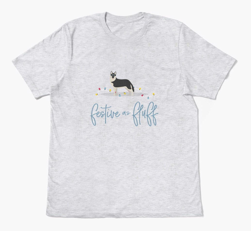 'Festive As Fluff' - Personalized {breedFullName} Adult T-Shirt