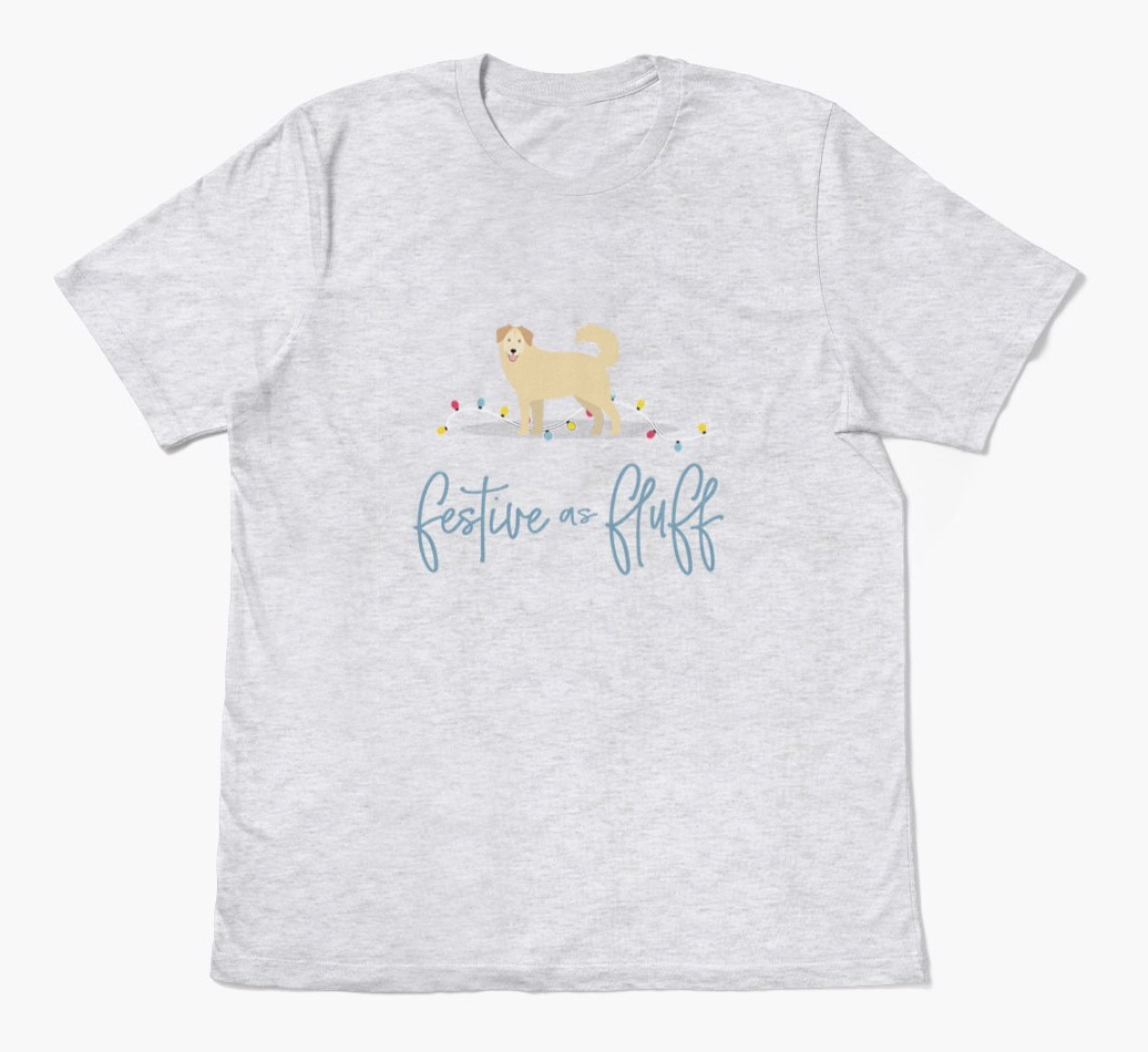 'Festive As Fluff' - Personalised {breedFullName} Adult T-Shirt