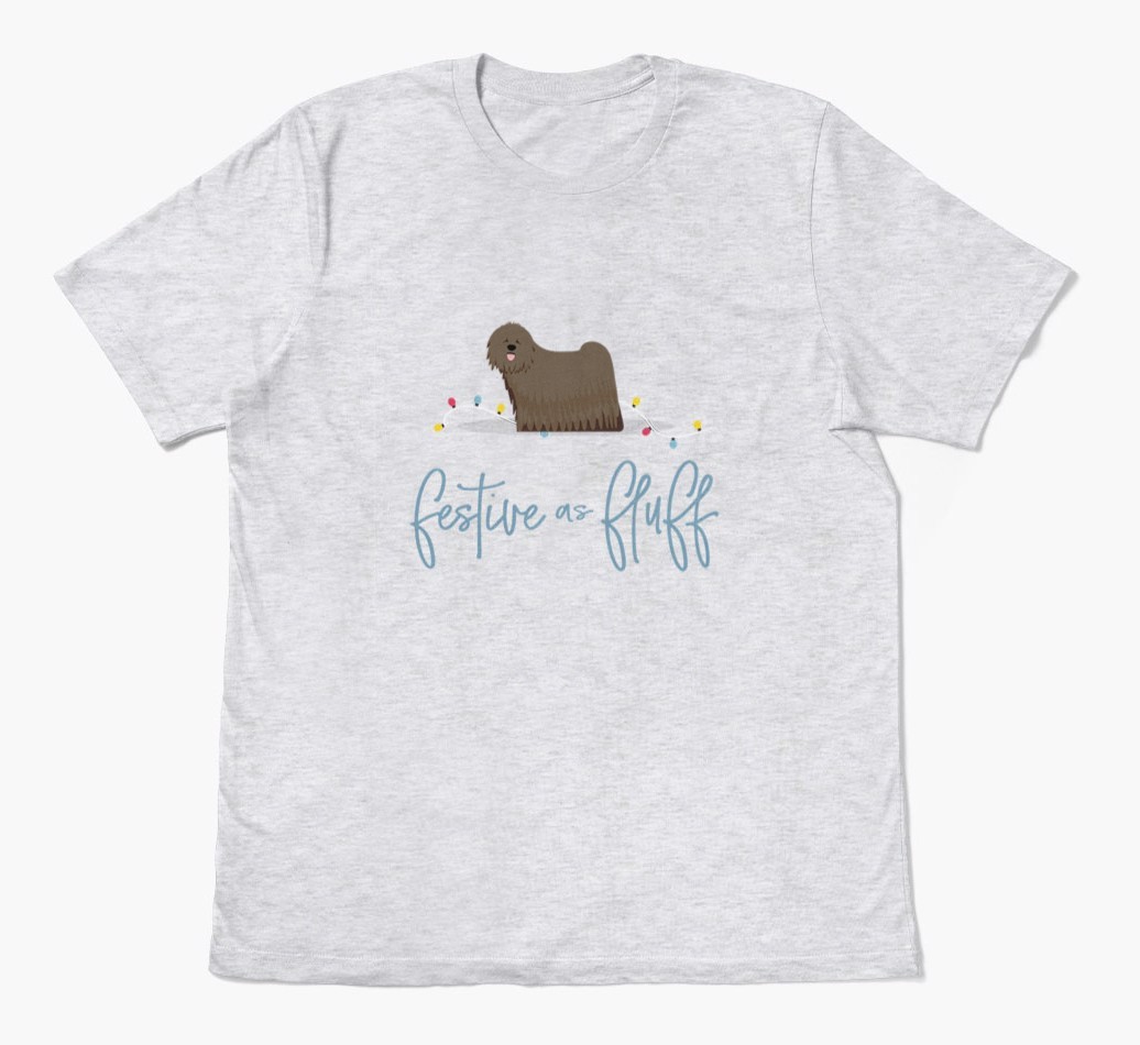 'Festive As Fluff' - Personalized {breedFullName} Adult T-Shirt