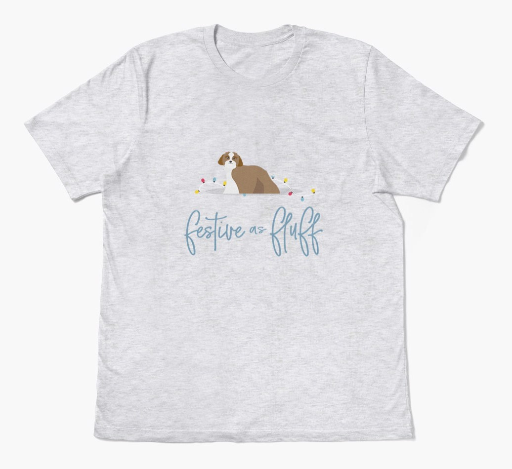 'Festive As Fluff' - Personalized {breedFullName} Adult T-Shirt