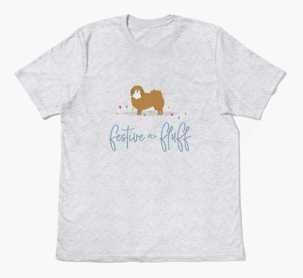 'Festive As Fluff' - Personalized {breedFullName} Adult T-Shirt