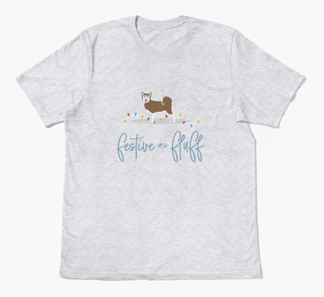 'Festive As Fluff' - Personalized {breedFullName} Adult T-Shirt