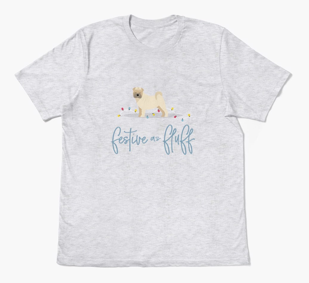 'Festive As Fluff' - Personalised {breedFullName} Adult T-Shirt
