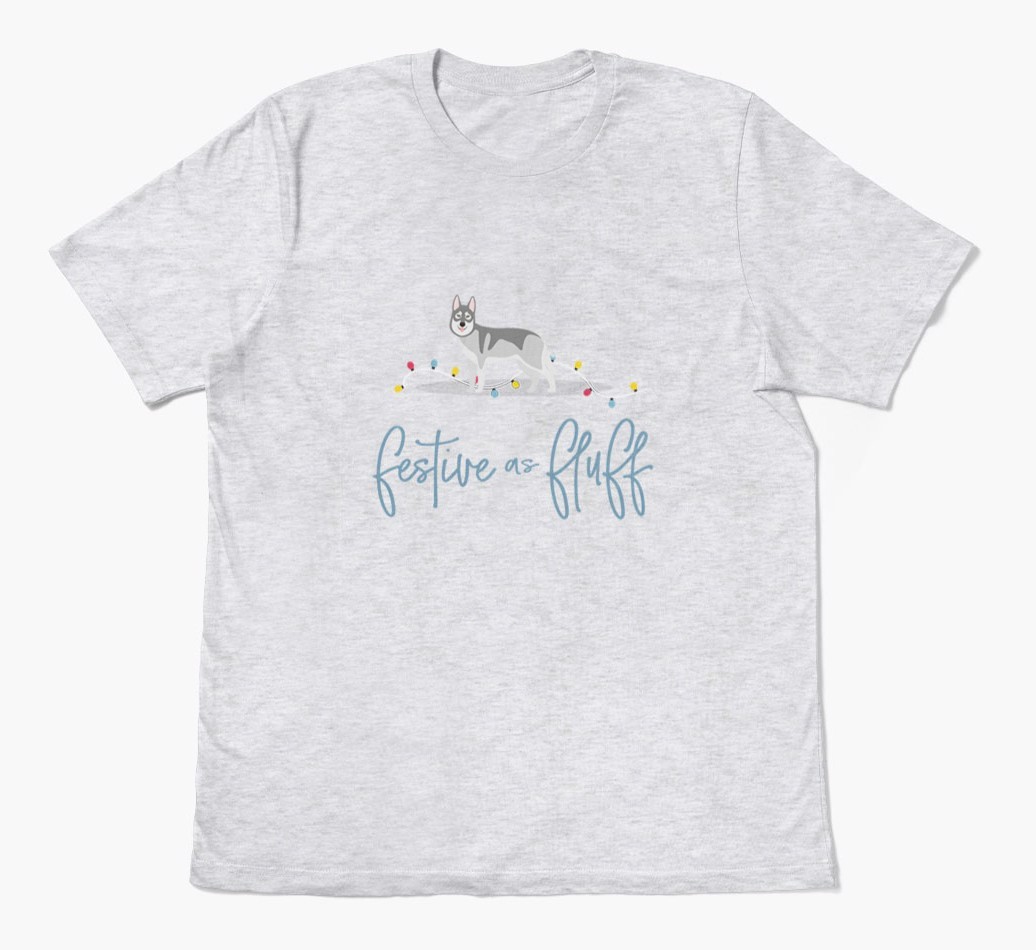 'Festive As Fluff' - Personalized {breedFullName} Adult T-Shirt