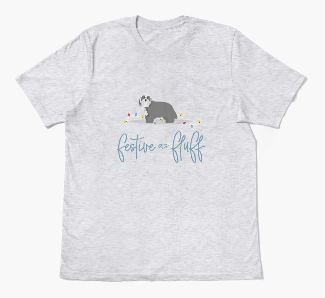 'Festive As Fluff' - Personalized {breedFullName} Adult T-Shirt