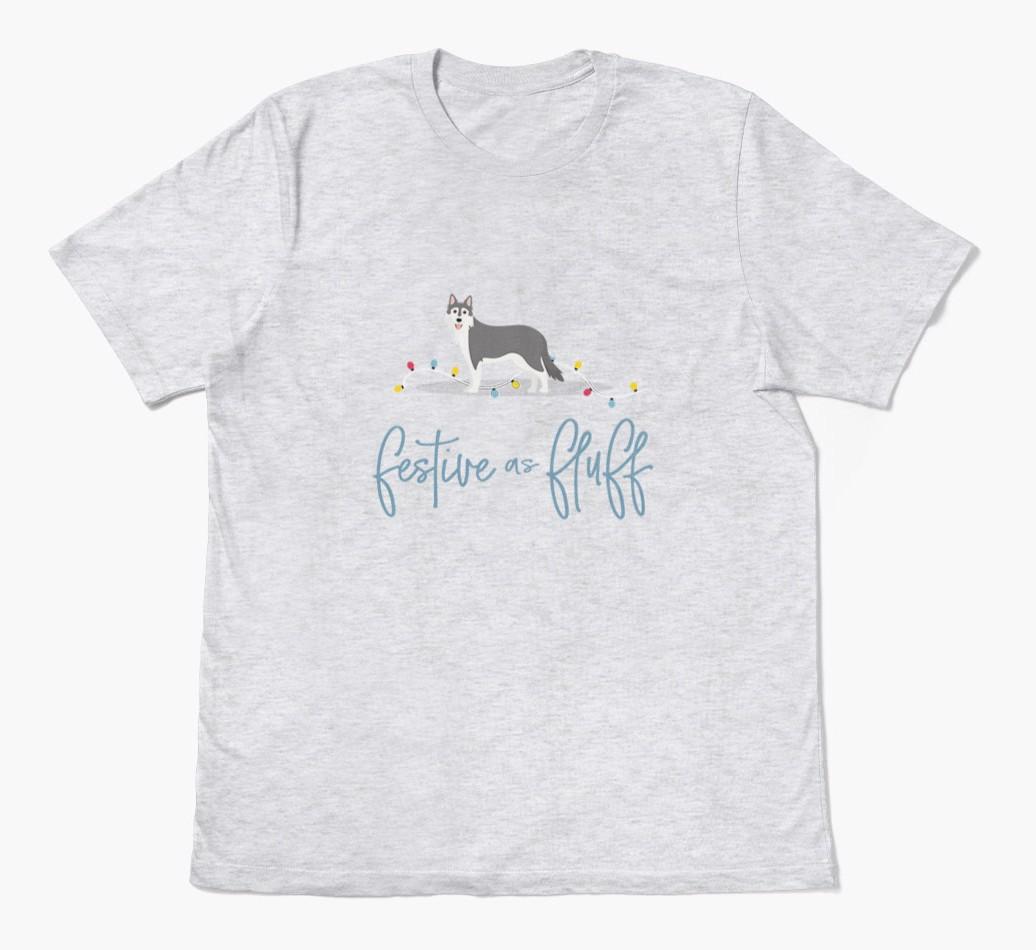 'Festive As Fluff' - Personalized {breedFullName} Adult T-Shirt