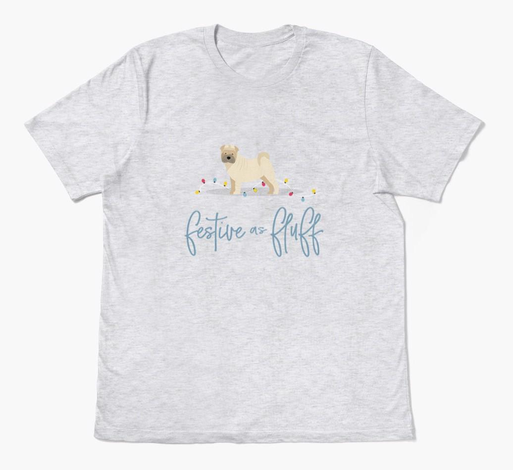 'Festive As Fluff' - Personalized {breedFullName} Adult T-Shirt