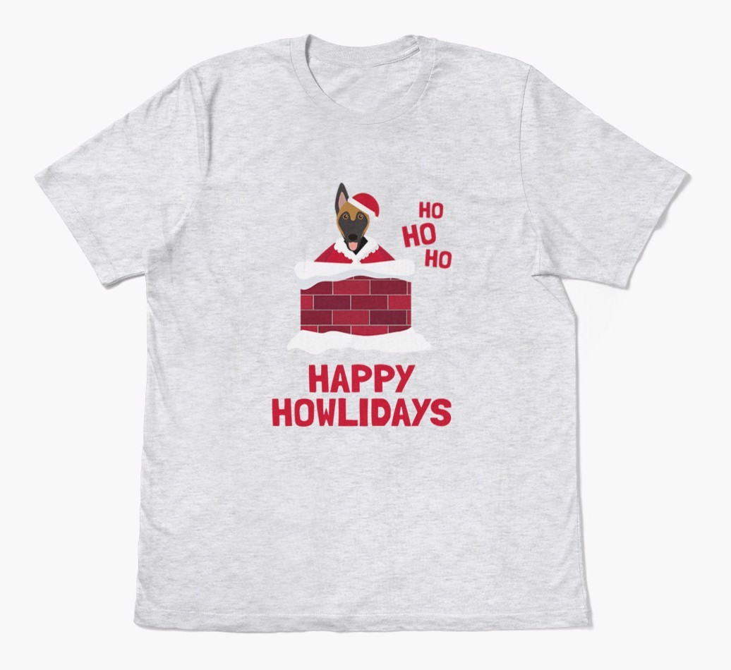 'Happy Howlidays' - Personalized {breedFullName} Adult T-Shirt