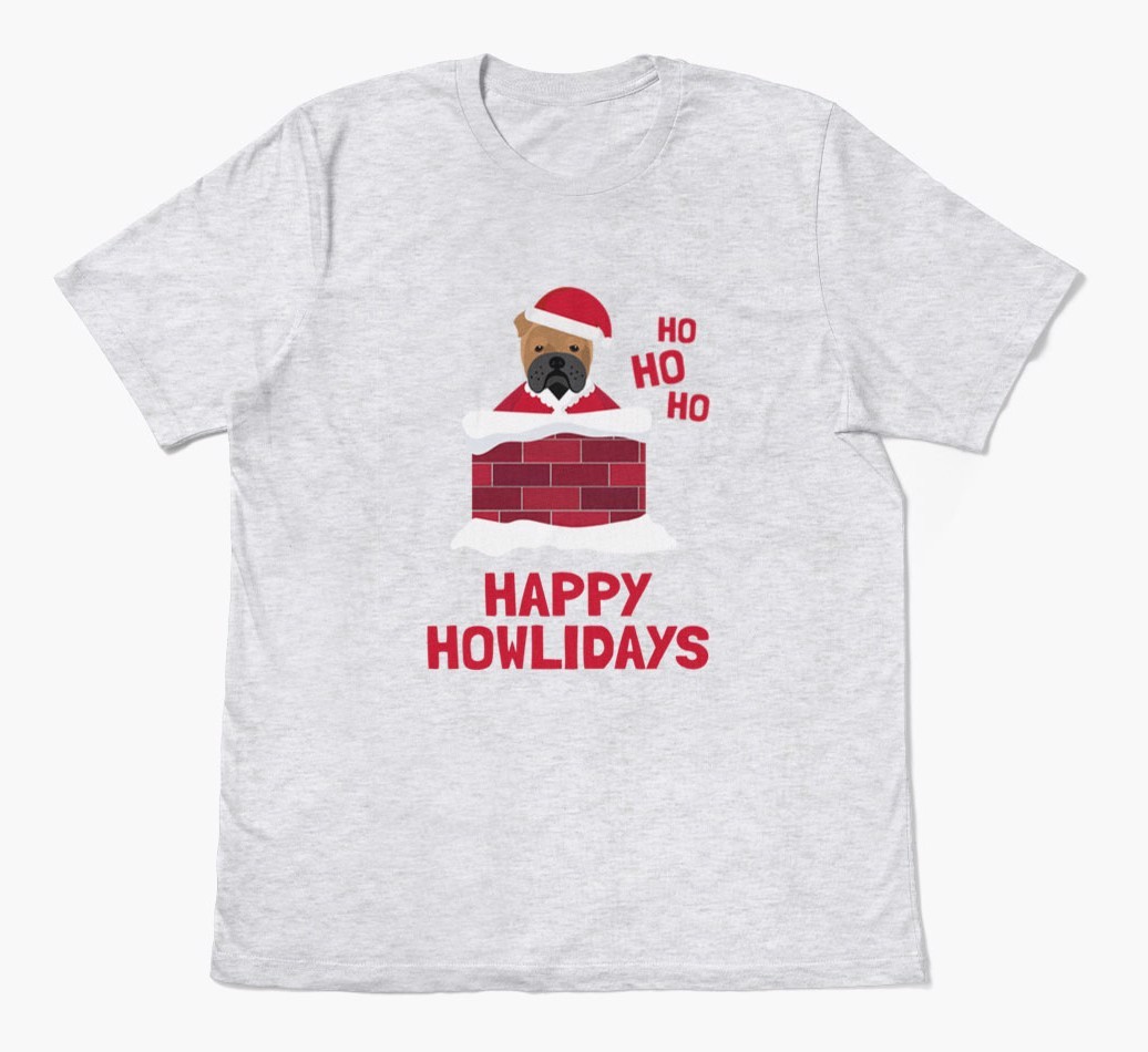 'Happy Howlidays' - Personalized {breedFullName} Adult T-Shirt