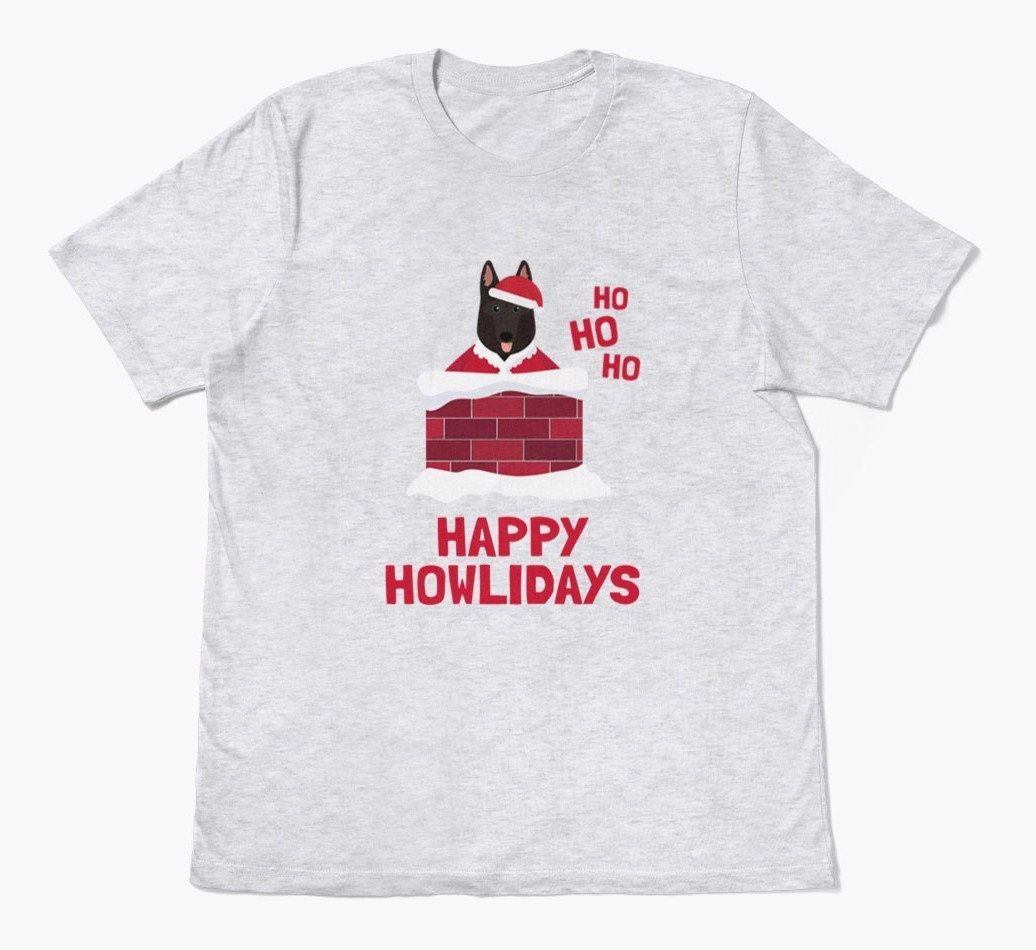 'Happy Howlidays' - Personalized {breedFullName} Adult T-Shirt