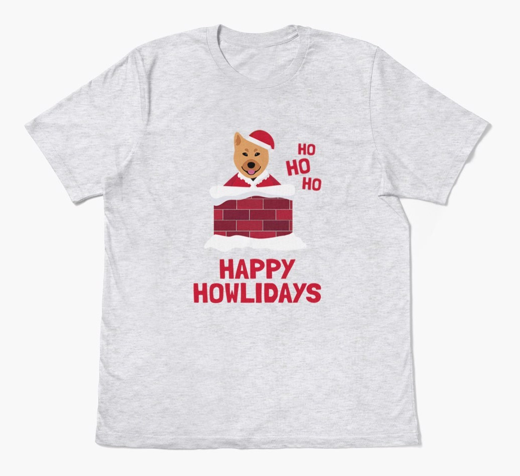 'Happy Howlidays' - Personalized {breedFullName} Adult T-Shirt