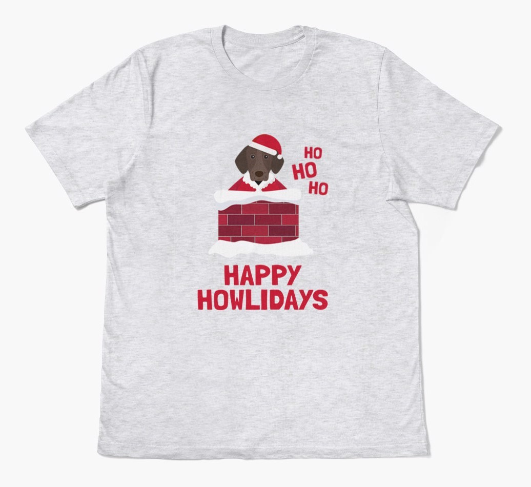 'Happy Howlidays' - Personalized {breedFullName} Adult T-Shirt
