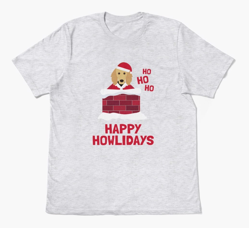 'Happy Howlidays' - Personalized {breedFullName} Adult T-Shirt