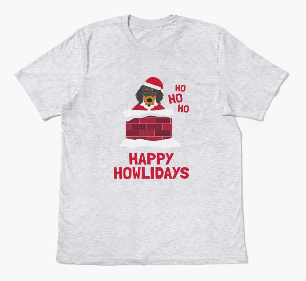 'Happy Howlidays' - Personalized {breedFullName} Adult T-Shirt