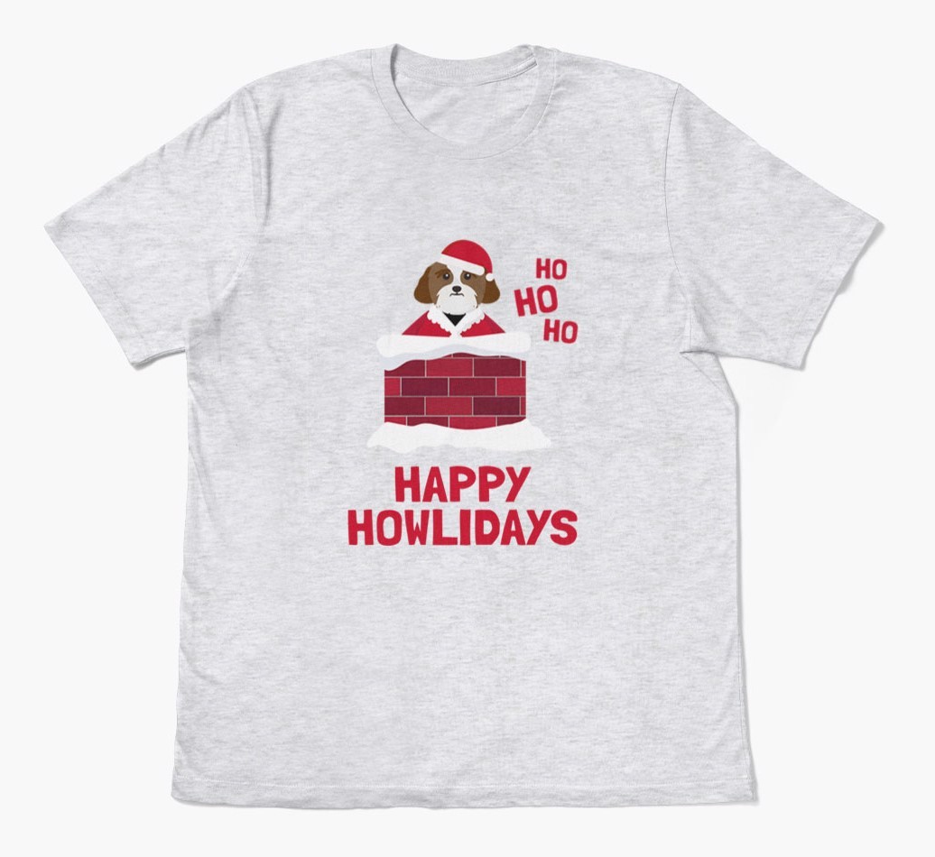 'Happy Howlidays' - Personalized {breedFullName} Adult T-Shirt