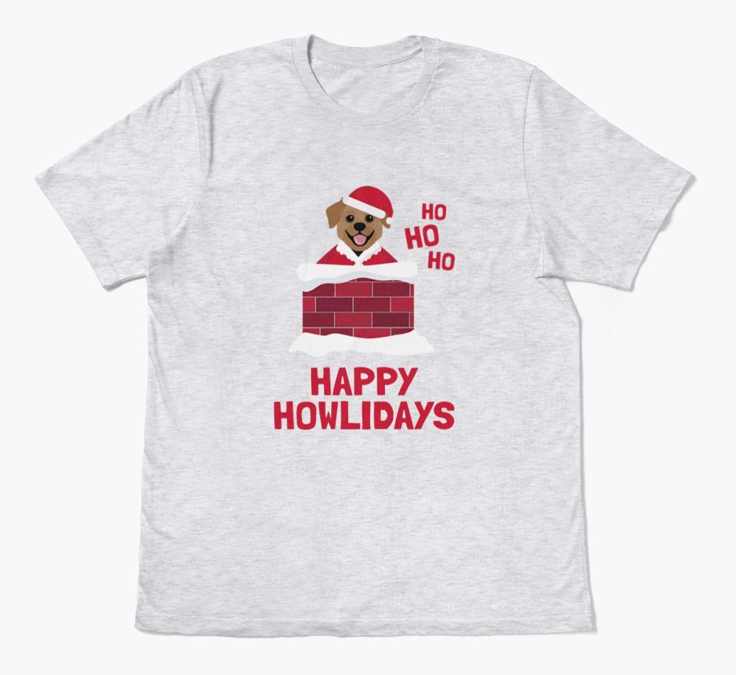 'Happy Howlidays' - Personalized {breedFullName} Adult T-Shirt