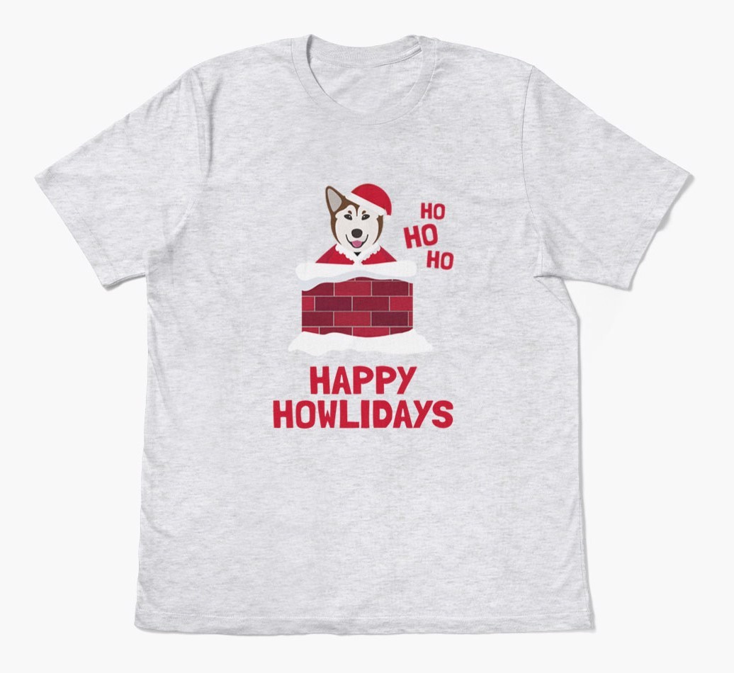 'Happy Howlidays' - Personalized {breedFullName} Adult T-Shirt