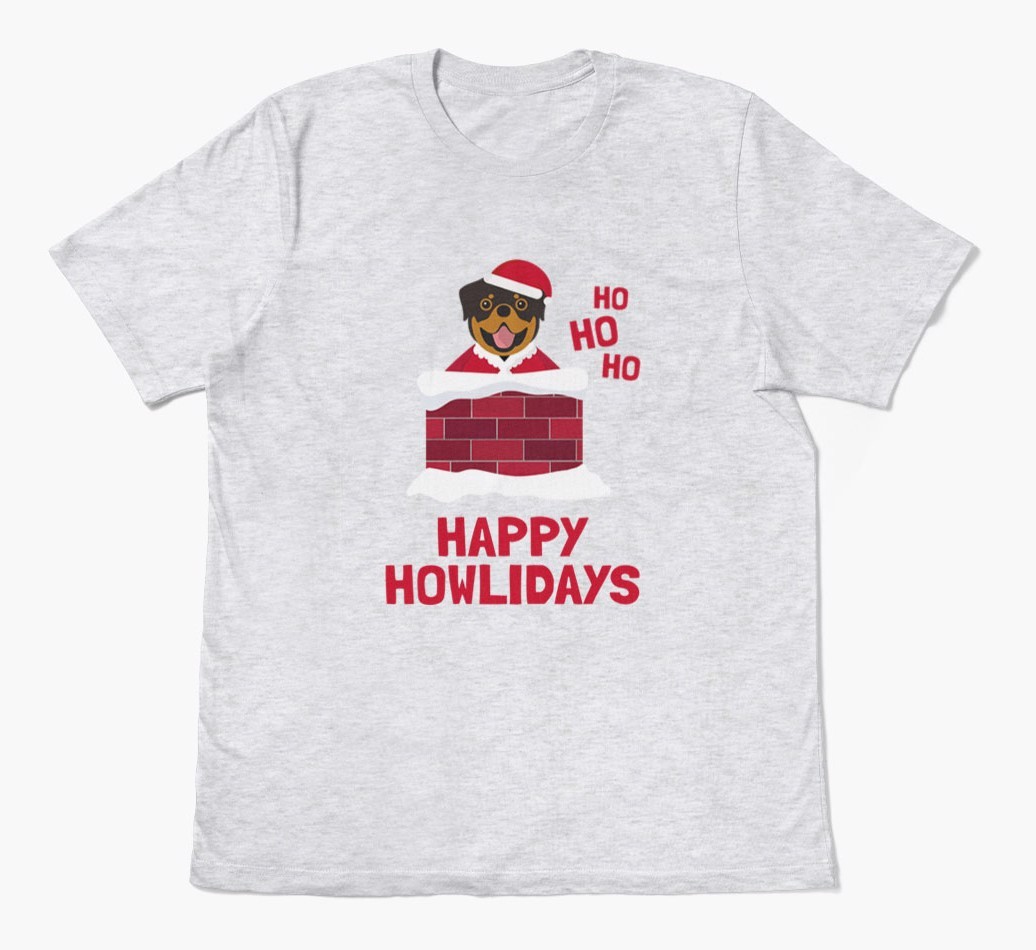 'Happy Howlidays' - Personalized {breedFullName} Adult T-Shirt