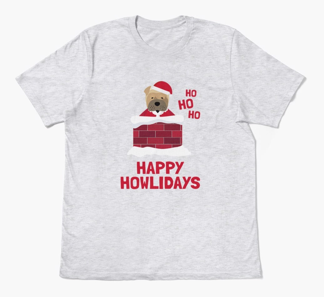 'Happy Howlidays' - Personalised {breedFullName} Adult T-Shirt