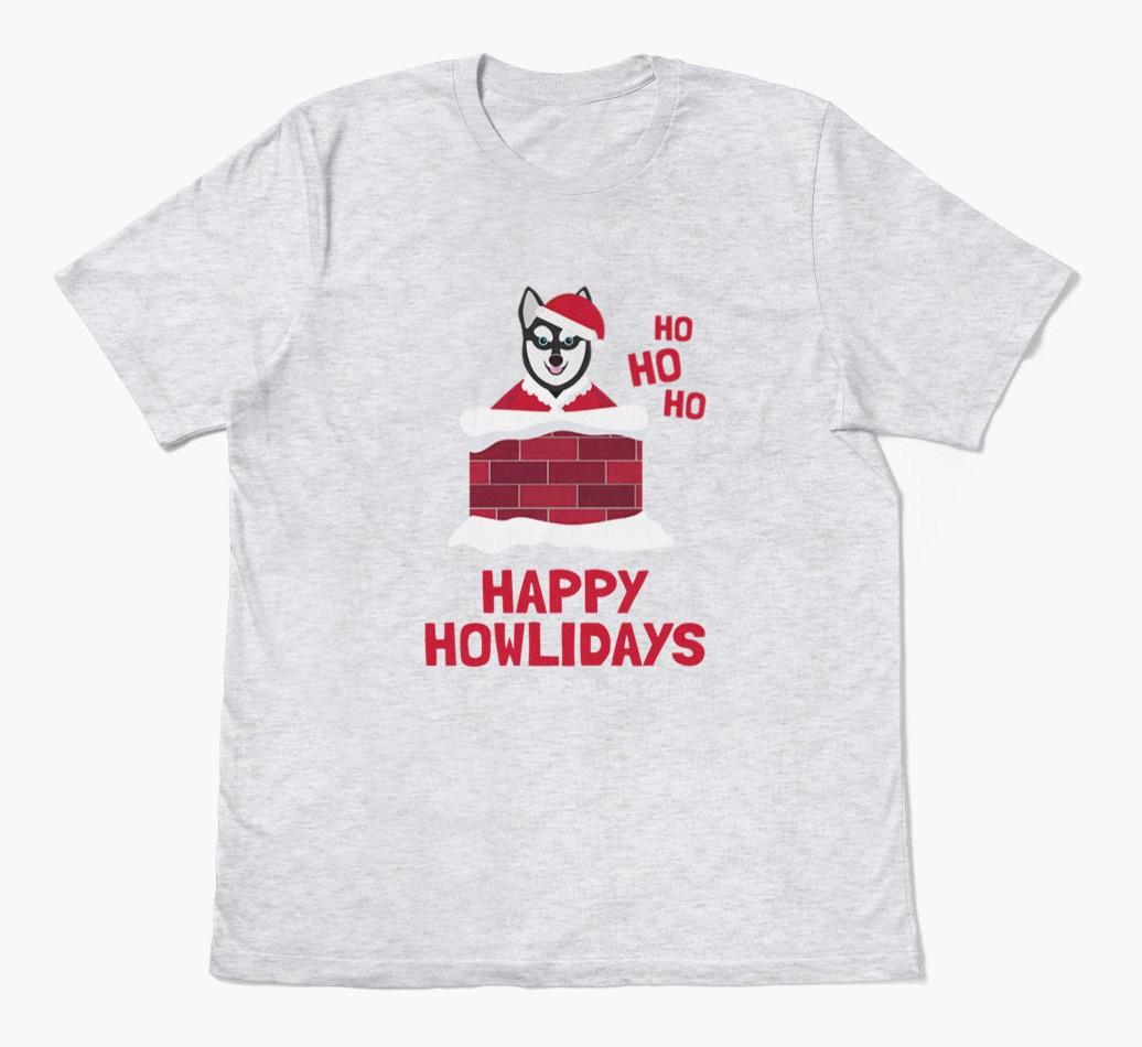 'Happy Howlidays' - Personalized {breedFullName} Adult T-Shirt