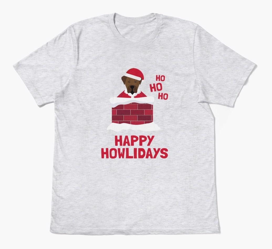 'Happy Howlidays' - Personalized {breedFullName} Adult T-Shirt